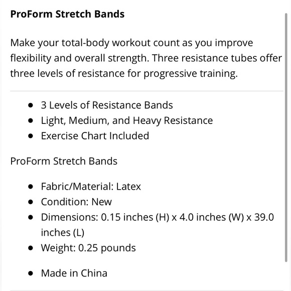 NWT PRO-FORM stretch bands - Picture 5 of 5